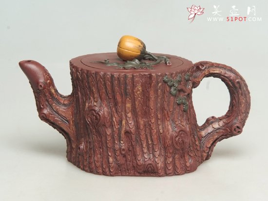 紫砂壶图片：翠松留香  300cc - 宜兴紫砂壶网