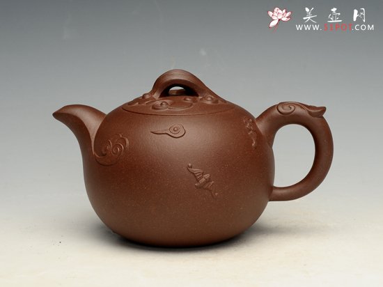 紫砂壶图片：福海祥云   容量：500cc - 宜兴紫砂壶网