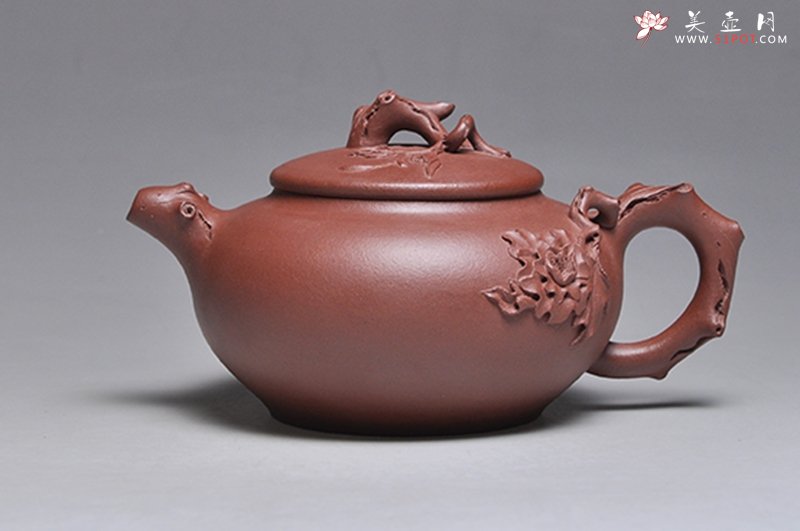紫砂壶图片：牡丹之歌 - 宜兴紫砂壶网
