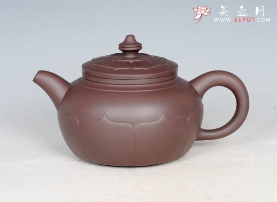 紫砂壶图片：双线菱花 - 宜兴紫砂壶网