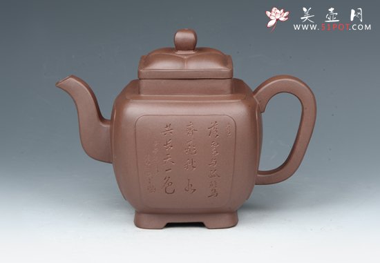 紫砂壶图片：四方菱花 - 宜兴紫砂壶网