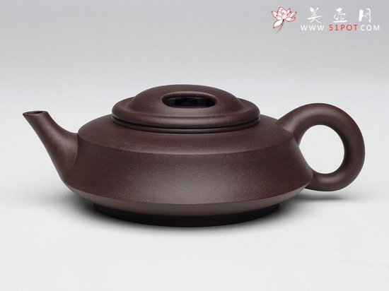 紫砂壶图片：牛盖水扁 - 宜兴紫砂壶网