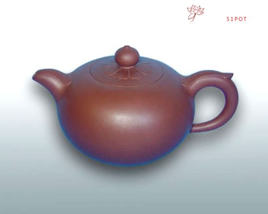 紫砂壶图片：凌花如意壶 - 宜兴紫砂壶网