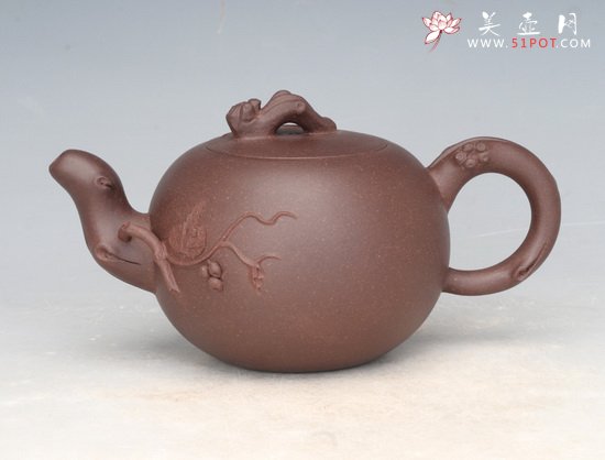 紫砂壶图片：松鼠葡萄 - 宜兴紫砂壶网