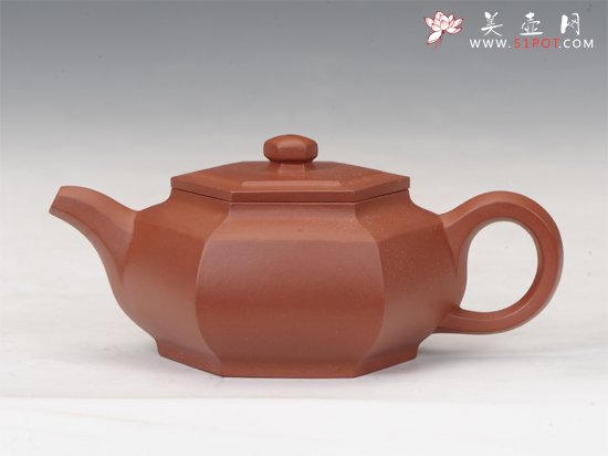 紫砂壶图片：藏六方（大红袍） - 宜兴紫砂壶网