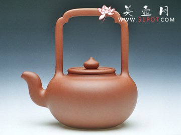 紫砂壶图片：大彬提梁 - 宜兴紫砂壶网