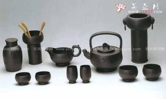 紫砂壶图片：紫玉飘香茶具 - 宜兴紫砂壶网