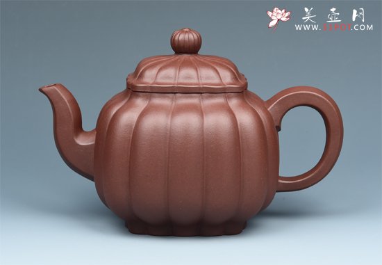 紫砂壶图片：筋纹宫灯 - 宜兴紫砂壶网