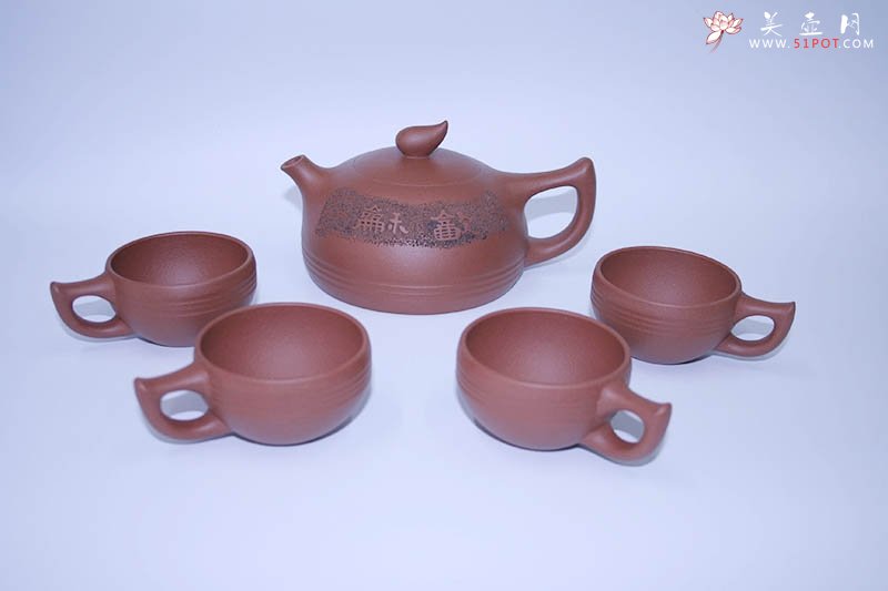 紫砂壶图片：五件飞翔茶具 - 宜兴紫砂壶网