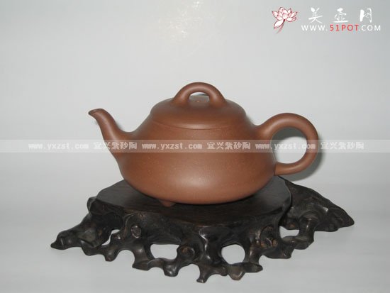 紫砂壶图片：三弯石瓢 - 宜兴紫砂壶网