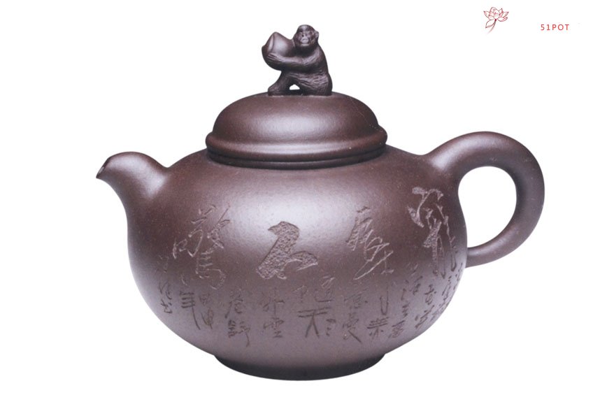 紫砂壶图片：猴缘壶 - 宜兴紫砂壶网