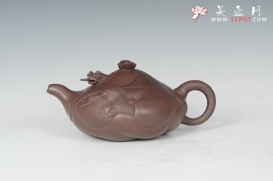 紫砂壶图片：鱼化龙 - 宜兴紫砂壶网