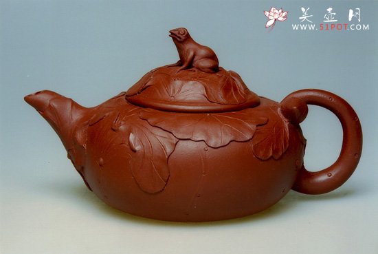 紫砂壶图片：青蛙荷叶壶 - 宜兴紫砂壶网
