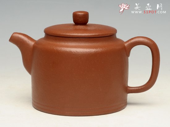 紫砂壶图片：洋桶 泥料：梨皮朱泥 180cc - 宜兴紫砂壶网