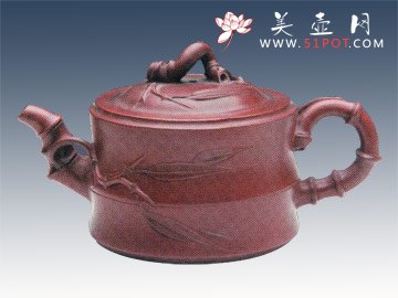 紫砂壶图片：一节竹段 - 宜兴紫砂壶网