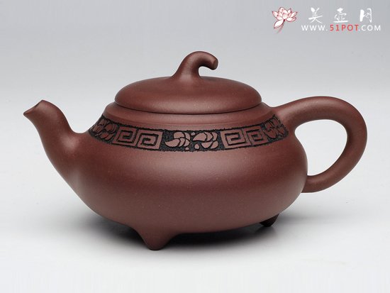 紫砂壶图片：三脚茄段 - 宜兴紫砂壶网