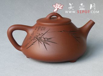 紫砂壶图片：子冶石瓢壶 - 宜兴紫砂壶网