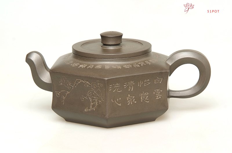 紫砂壶图片：六方玉璧 - 宜兴紫砂壶网