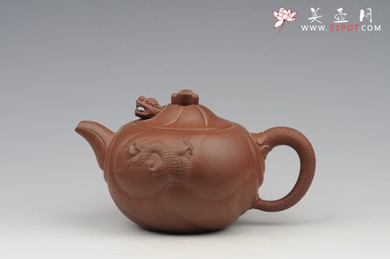 紫砂壶图片：鱼化龙 - 宜兴紫砂壶网