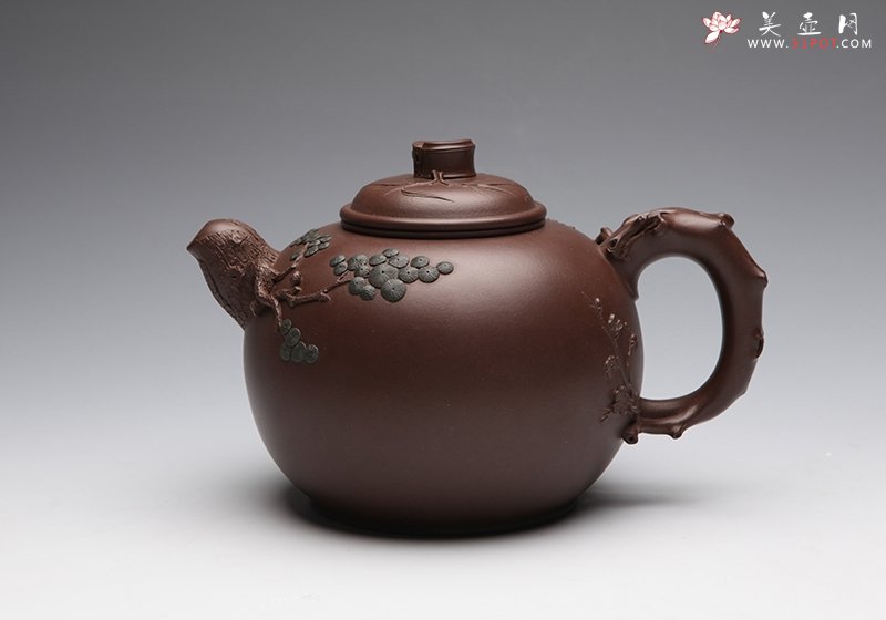 紫砂壶图片：大松竹梅 - 宜兴紫砂壶网