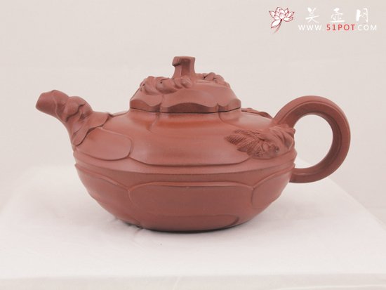 紫砂壶图片：大风卷葵 - 宜兴紫砂壶网