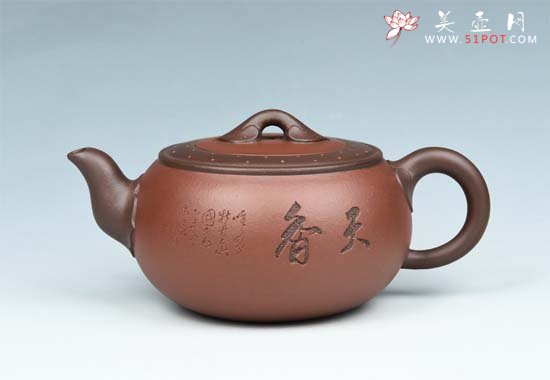 紫砂壶图片：点缀如意 - 宜兴紫砂壶网