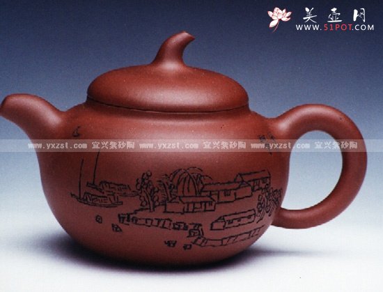 紫砂壶图片：茄段 - 宜兴紫砂壶网