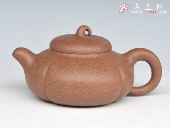 紫砂壶图片：脂玉金瓜 2 - 宜兴紫砂壶网