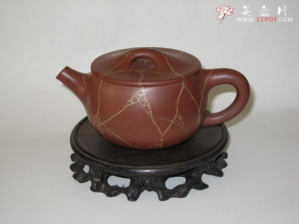 紫砂壶图片：冰纹石瓢 - 宜兴紫砂壶网