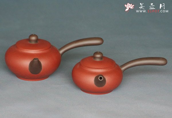 紫砂壶图片：横把双色小品 - 宜兴紫砂壶网