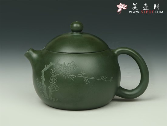 紫砂壶图片：倒把西施（梅兰竹菊） - 宜兴紫砂壶网