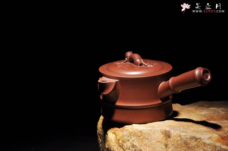 紫砂壶图片：横把竹段 - 宜兴紫砂壶网