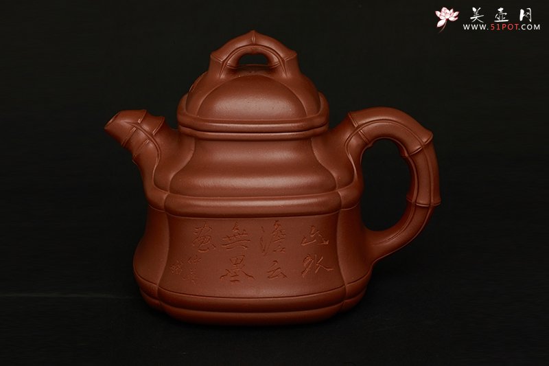 紫砂壶图片：四方竹鼎 - 宜兴紫砂壶网