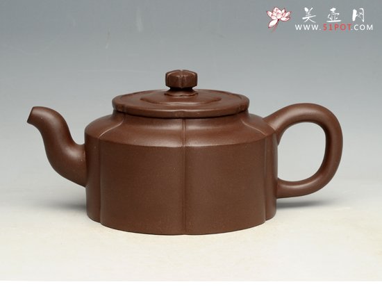 紫砂壶图片：梅花周盘 泥料：底槽清 - 宜兴紫砂壶网