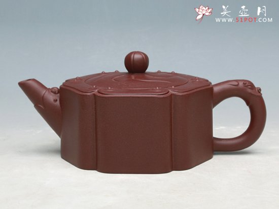 紫砂壶图片：龙头如意壶 - 宜兴紫砂壶网