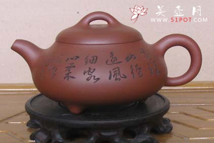 紫砂壶图片：满盖石瓢壶 - 宜兴紫砂壶网