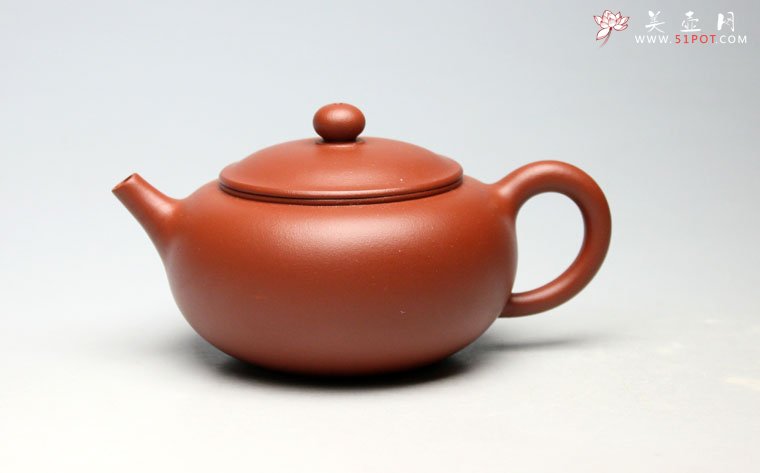 紫砂壶图片：《圆珠》容量：280CC 泥料：朱泥 - 宜兴紫砂壶网