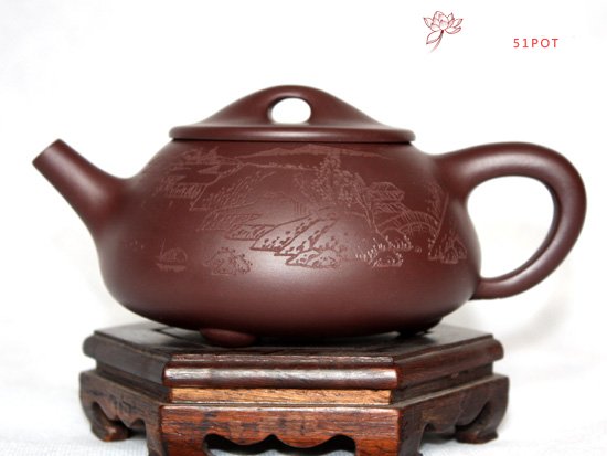 紫砂壶图片：紫茄泥  汉棠石瓢 - 宜兴紫砂壶网