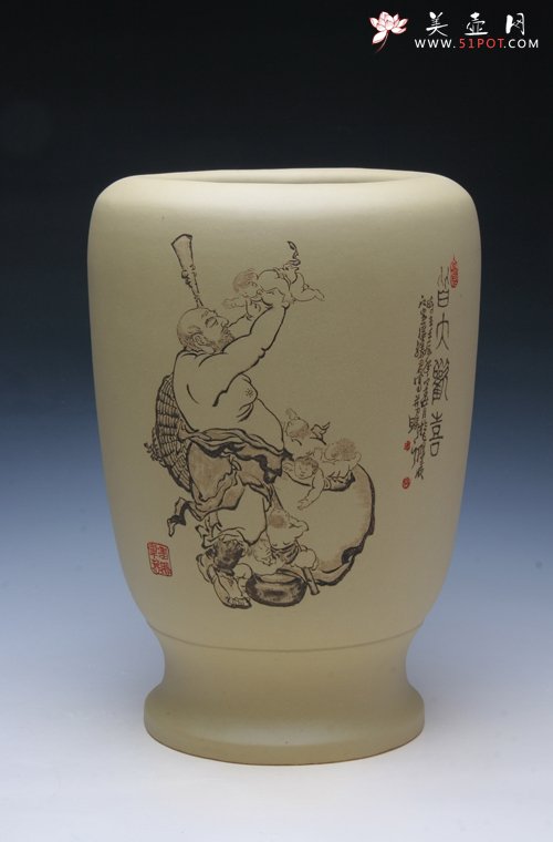 紫砂壶图片：宫灯（皆大欢喜） - 宜兴紫砂壶网