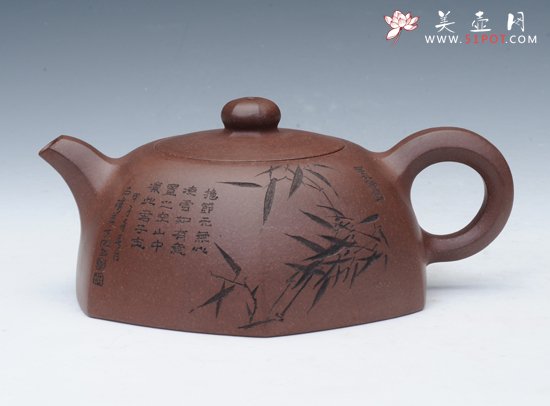 紫砂壶图片：六方半月 - 宜兴紫砂壶网