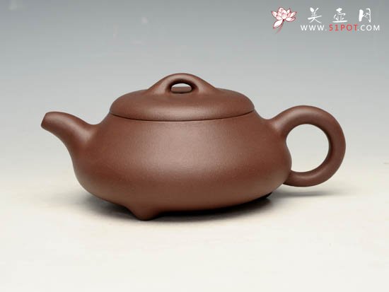 紫砂壶图片：汉棠石瓢紫泥 - 宜兴紫砂壶网