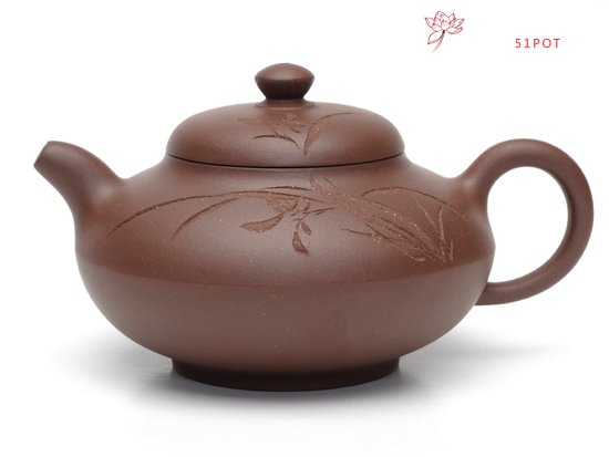 紫砂壶图片：小合欢  泥料：拼紫  容量：250CC - 宜兴紫砂壶网