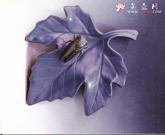 紫砂壶图片：树叶壁饰 - 宜兴紫砂壶网