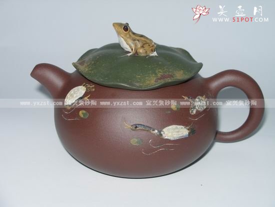 紫砂壶图片：荷塘情趣 - 宜兴紫砂壶网