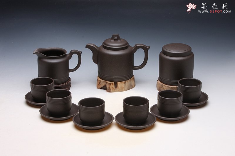 紫砂壶图片：十五件至乐茶具 - 宜兴紫砂壶网
