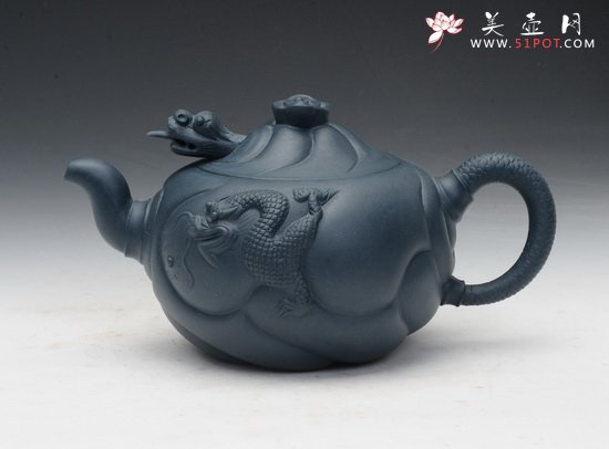 紫砂壶图片：鱼化龙1 - 宜兴紫砂壶网