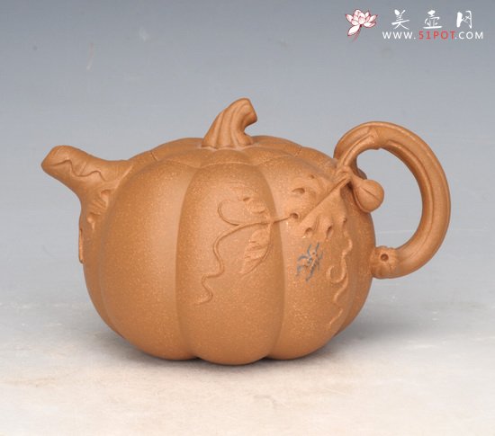 紫砂壶图片：南瓜壶 - 宜兴紫砂壶网