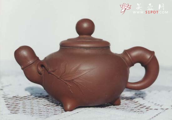 紫砂壶图片：大肚竹 - 宜兴紫砂壶网