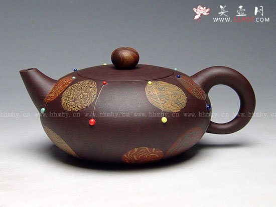 紫砂壶图片：金珠玉嵌 - 宜兴紫砂壶网