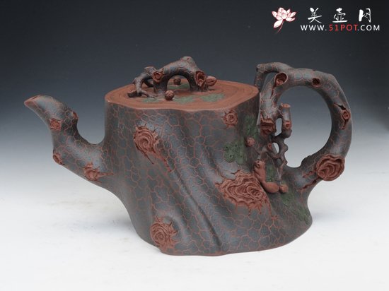 紫砂壶图片：松段壶 - 宜兴紫砂壶网